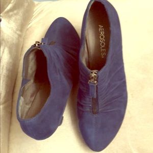 Dark Blue Suede Boots